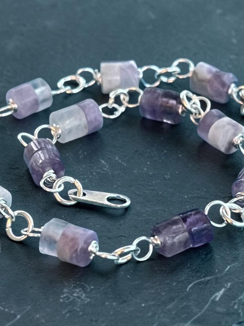 Amethyst Gemstone Bracelet | Minimalist Chain Bracelet | Dainty Boho Bracelet